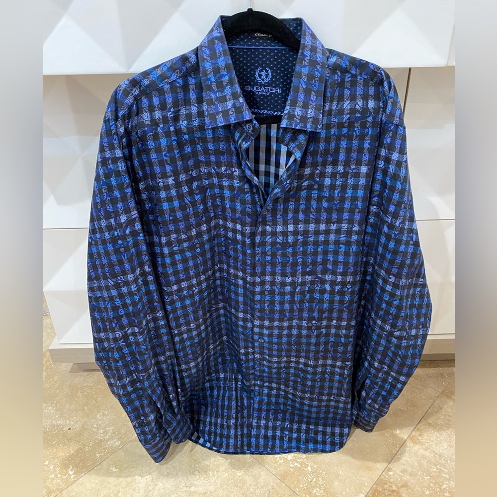 Bugatchi Checkered and Paisley Button Down